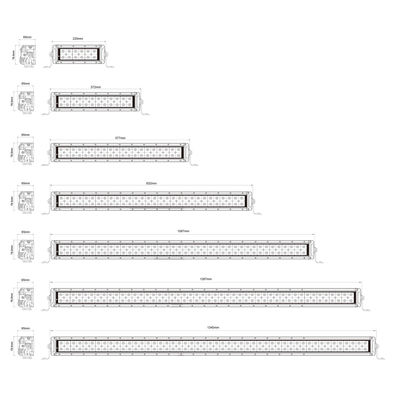 De dubbele Rij leidde Lichte Bar1224w Waterdichte Lichte Bar het Verwarmen Lens Osram Emark R10