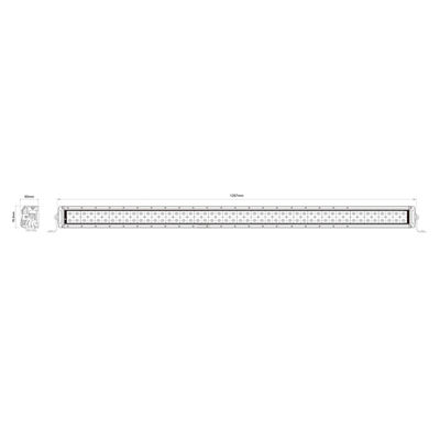 Auto van Dubbele de Rij LEIDENE van 4x4 IP67 Lichte de Lensosram Spaander Bar288w gelijkstroom 24V PC