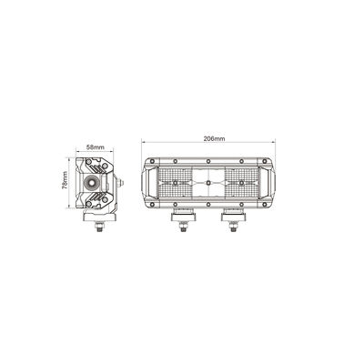 EMC Off Road neemt Osram Geleide Lichte Bar Combo 213w met Steunen op