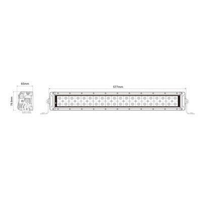 Waterdichte Dubbele de Rij LEIDENE van 224w IP67 Lichte Bar voor Boten 40*5W Osram