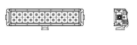 CREE Chip Dual Row-LEIDENE Lichte Bar 13,5 Duim 72W 6480lm voor Autovrachtwagen