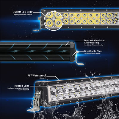 De dubbele Rij leidde Lichte Bar1224w Waterdichte Lichte Bar het Verwarmen Lens Osram Emark R10