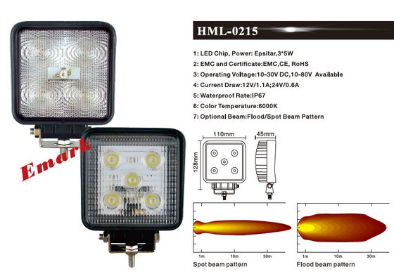 de Vlek LEIDEN van 4Pcs 15w 1220LM Mist Lichte e-Teken LEIDENE het Werklamp